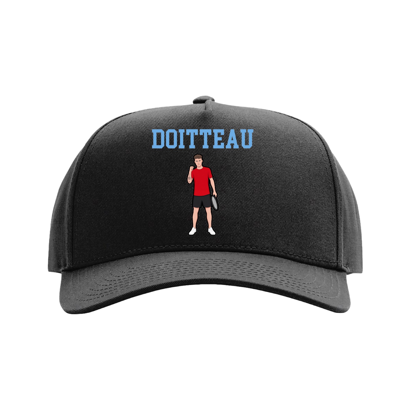 Full Fabric Five-Panel Champ Cap — Shirsey in Black
