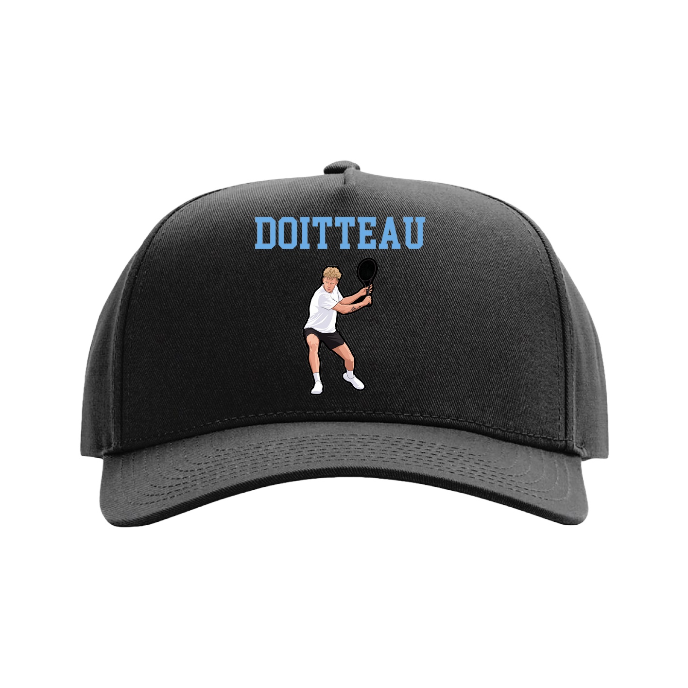 Full Fabric Five-Panel Champ Cap — Shirsey in Black