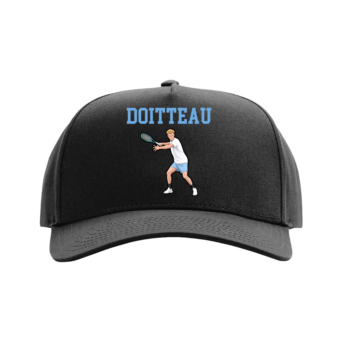 Full Fabric Five-Panel Champ Cap — Shirsey in Black
