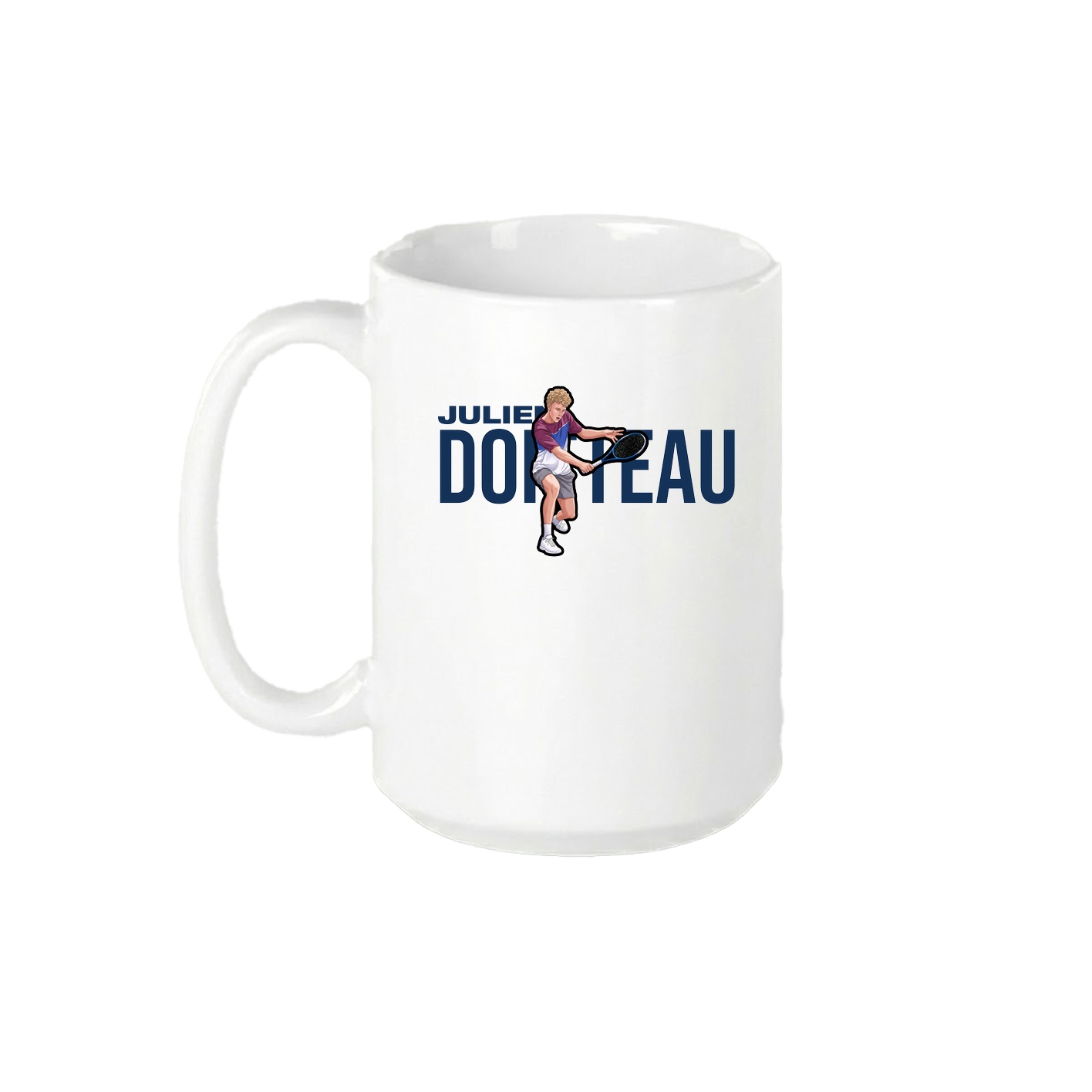15oz Coffee Mug — Player Name in White