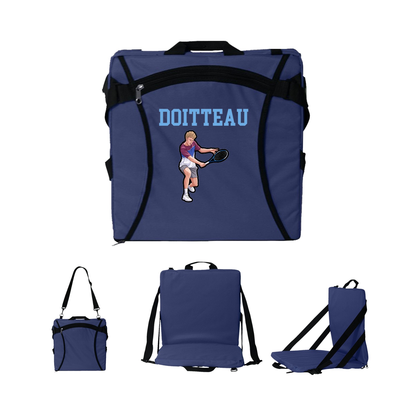 Folding Stadium Seat — Shirsey in Navy