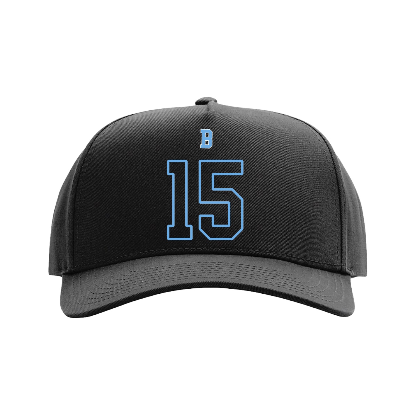 Full Fabric Five-Panel Champ Cap — Shirsey Arch in Black