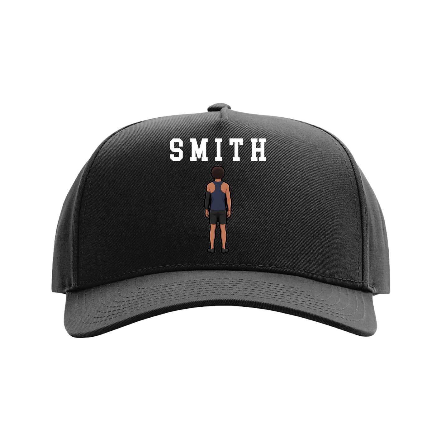 Full Fabric Five-Panel Champ Cap — Shirsey in Black