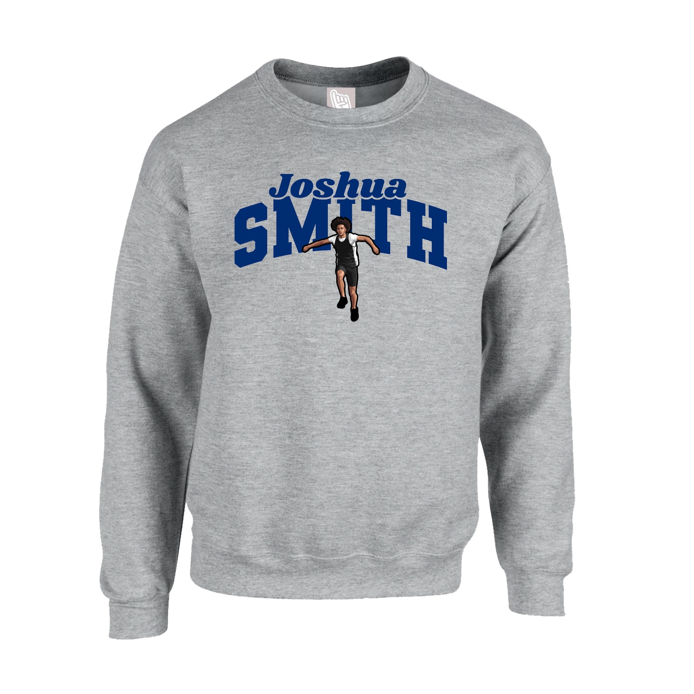 Fleece Crew — Signature Arch in Grey
