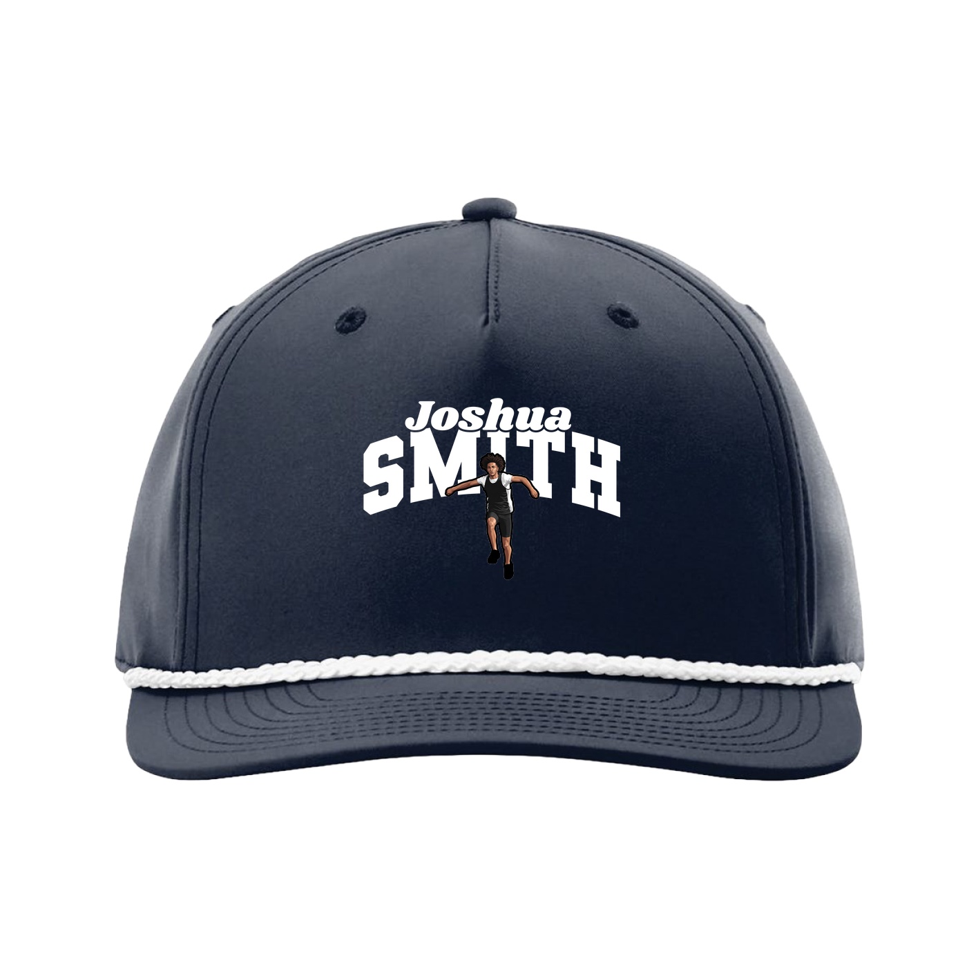 Five-Panel Classic Rope Cap — Signature Arch in Navy