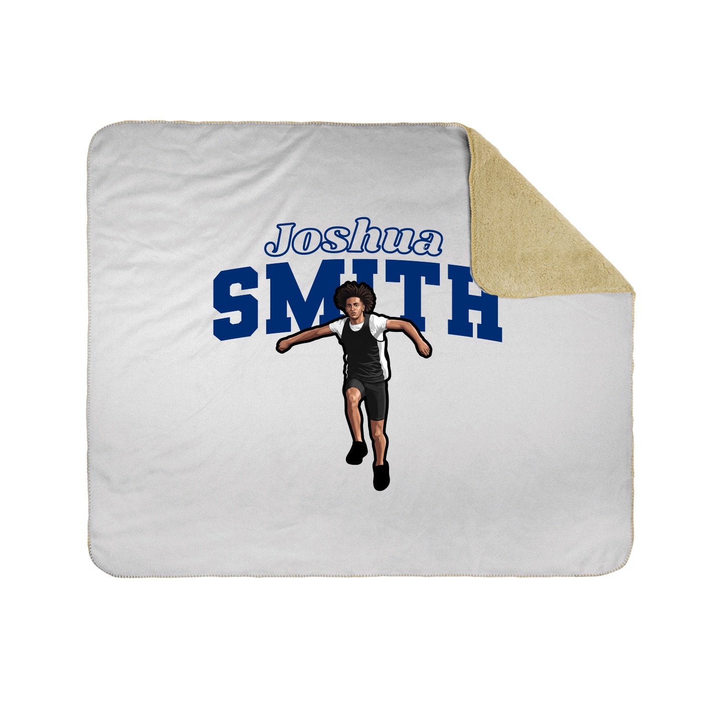 Throw Blanket — Name Arch in White
