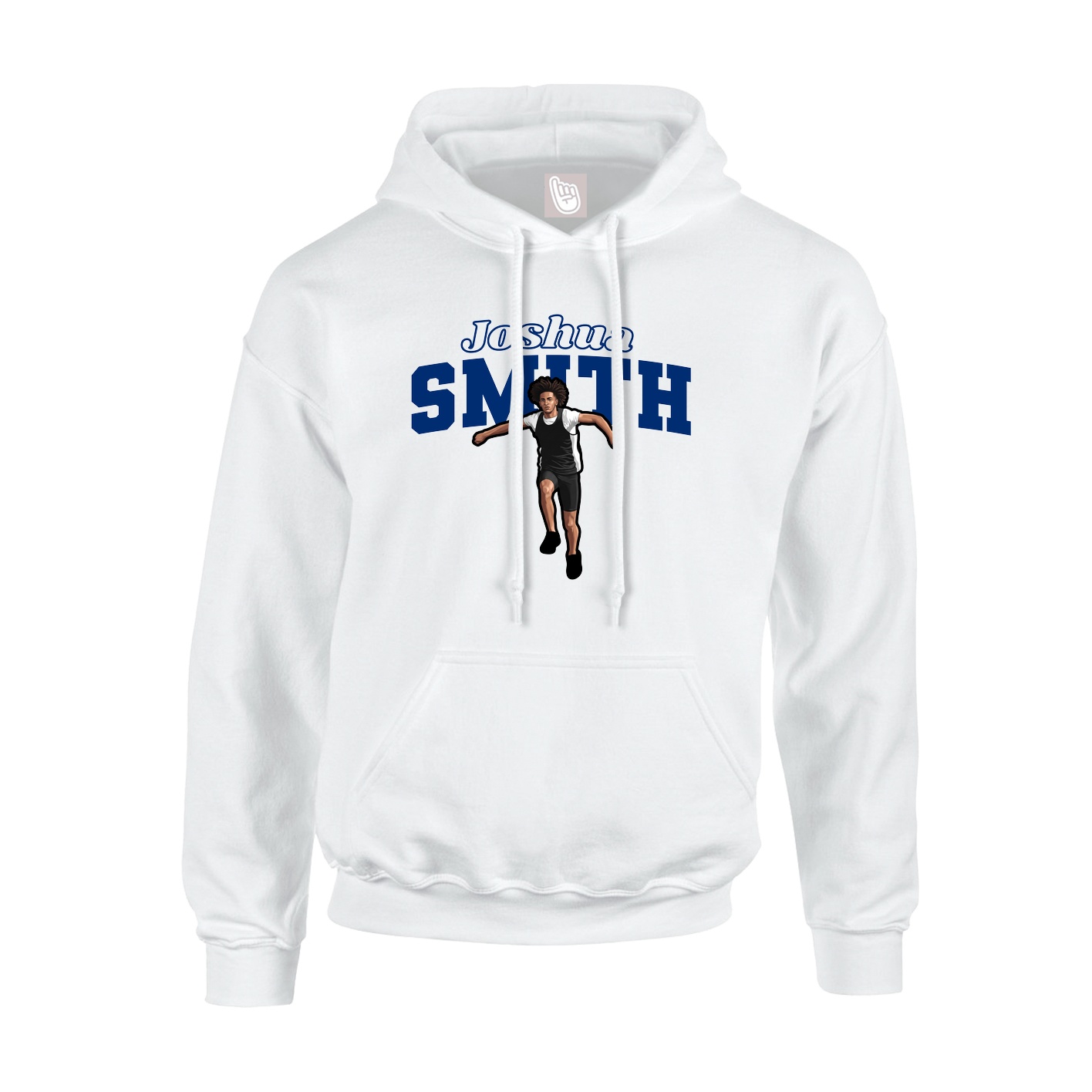Hoodie — Name Arch in White