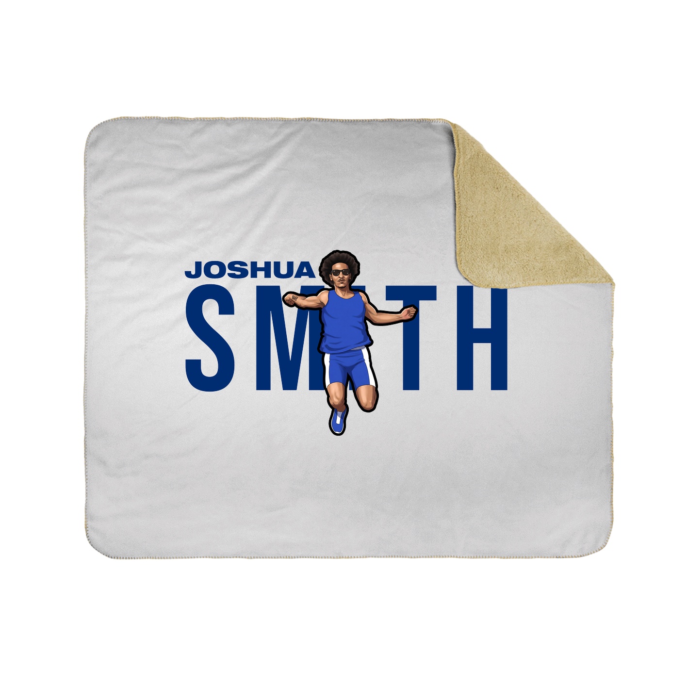 Throw Blanket — Player Name in White