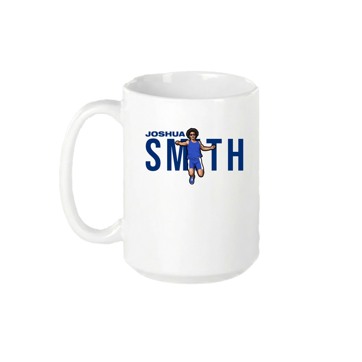 15oz Coffee Mug — Player Name in White
