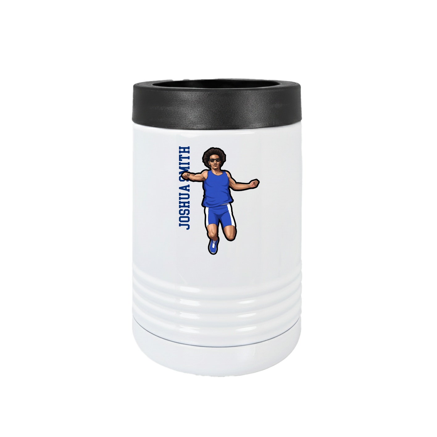 Beverage Holder — Name Vertical in White