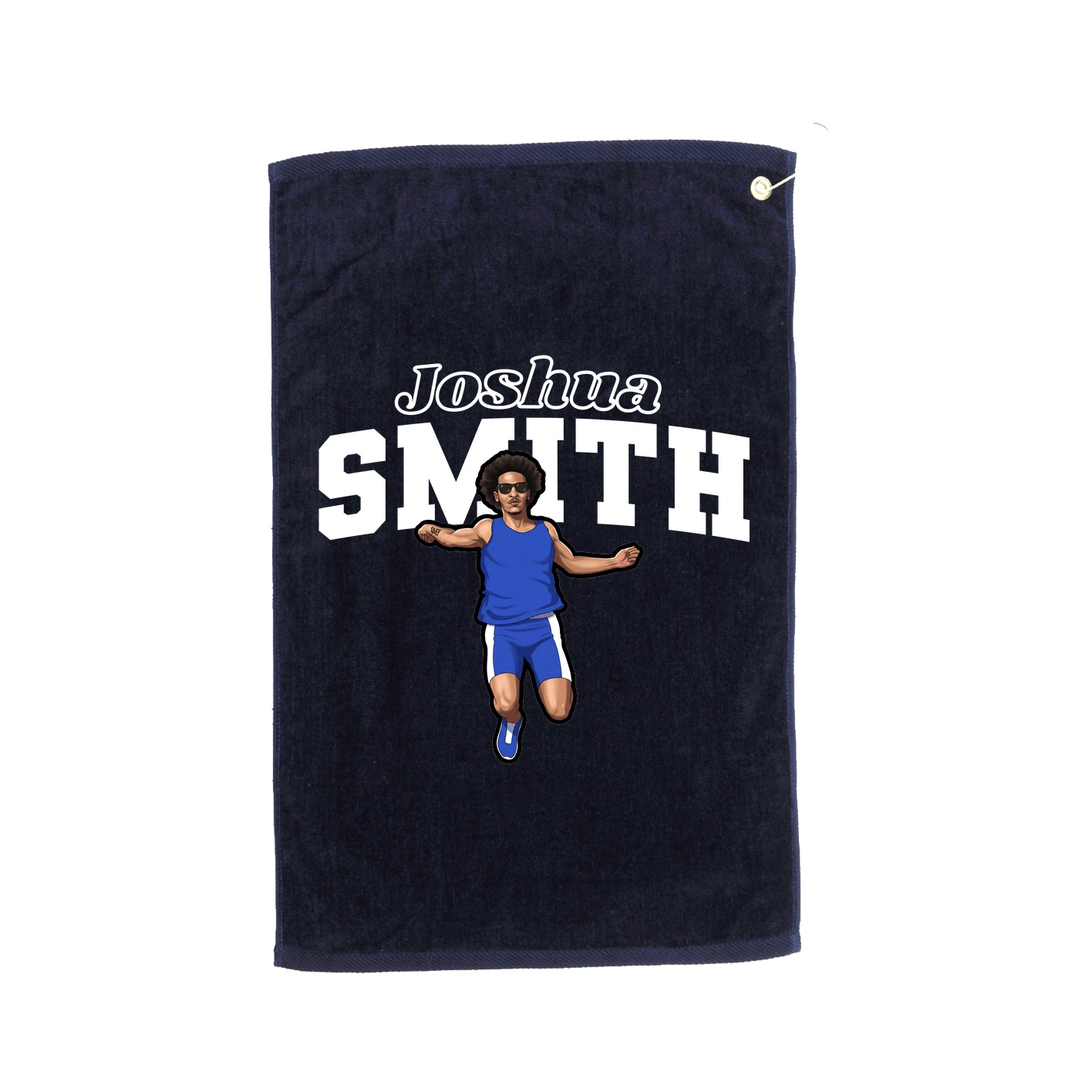 Golf Towel — Name Arch in Navy