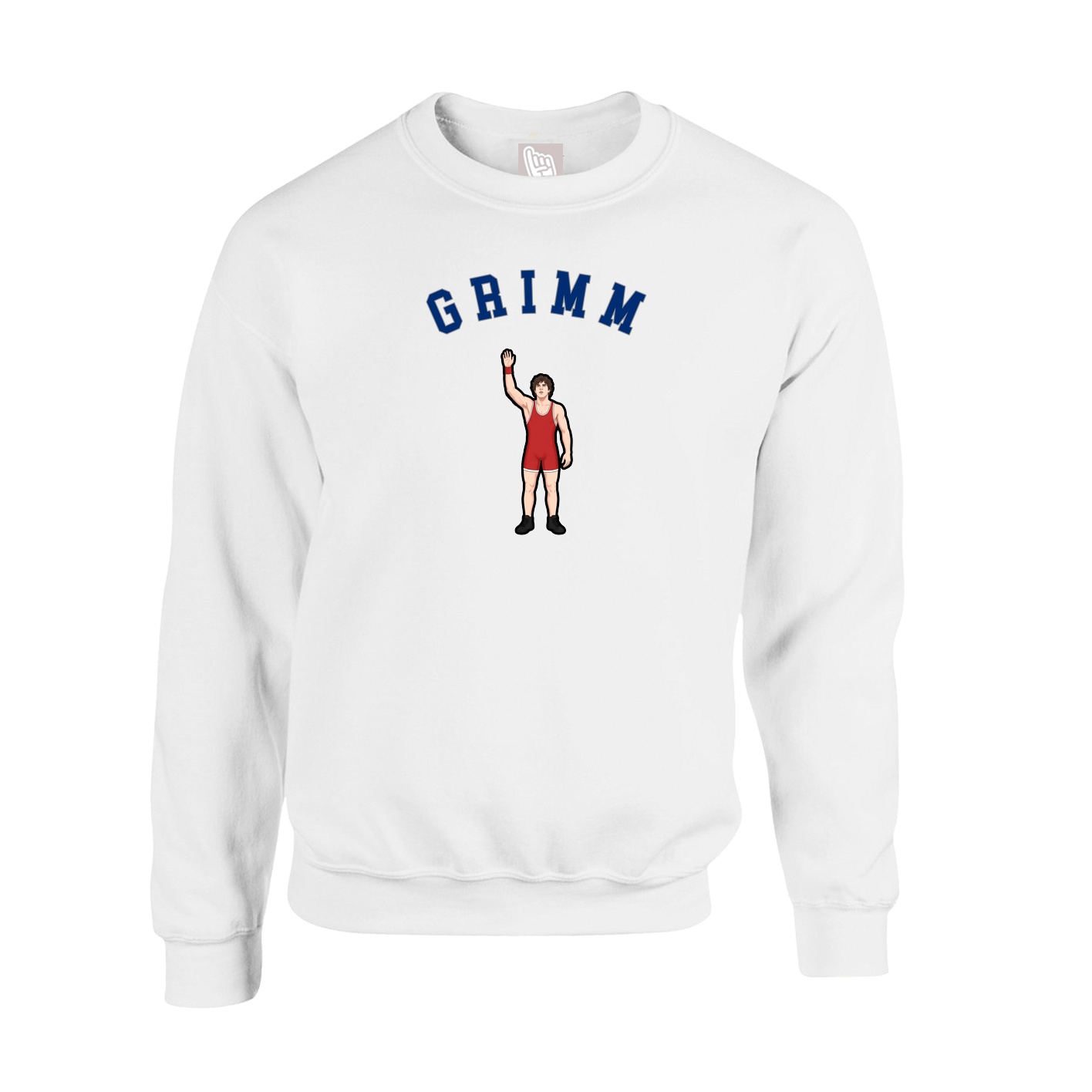 Fleece Crew — Shirsey Arch in White