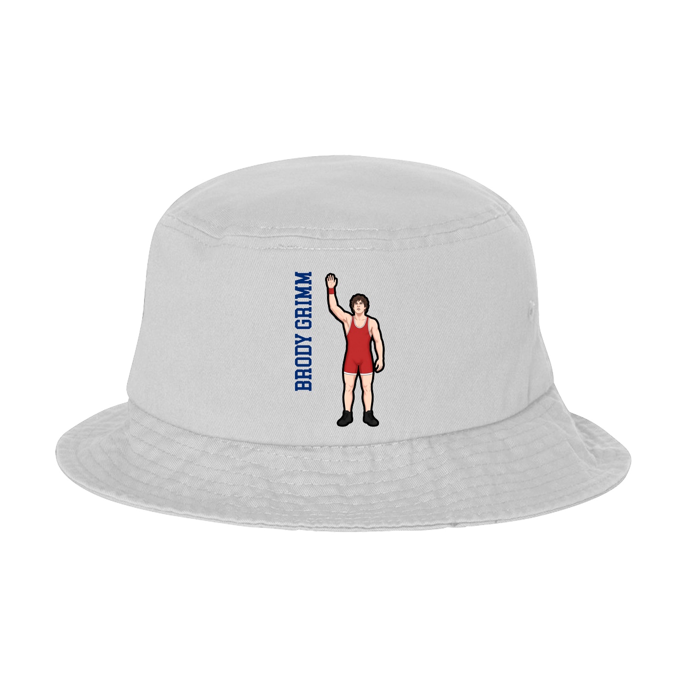 Bucket Cap — Name Vertical in White