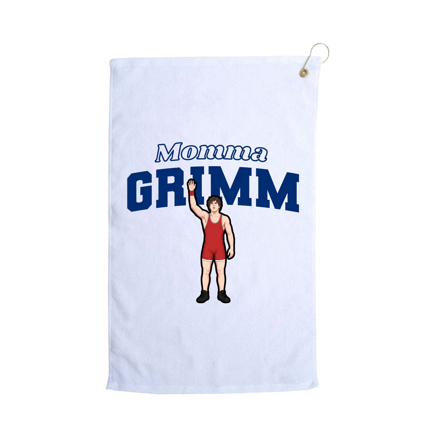 Golf Towel — Mothers Day Block in White