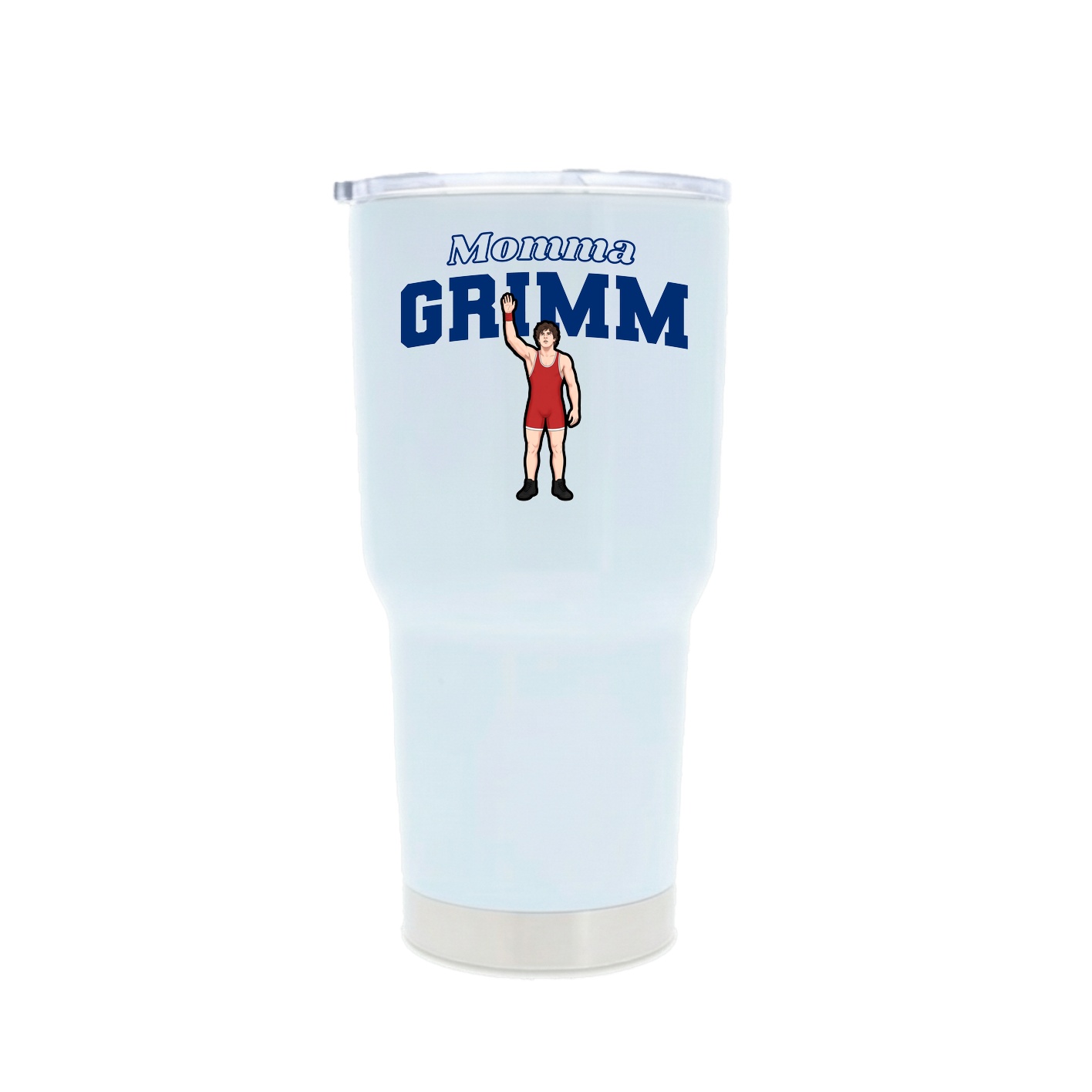 30oz Stainless Steel Tumbler — Mothers Day Block in White