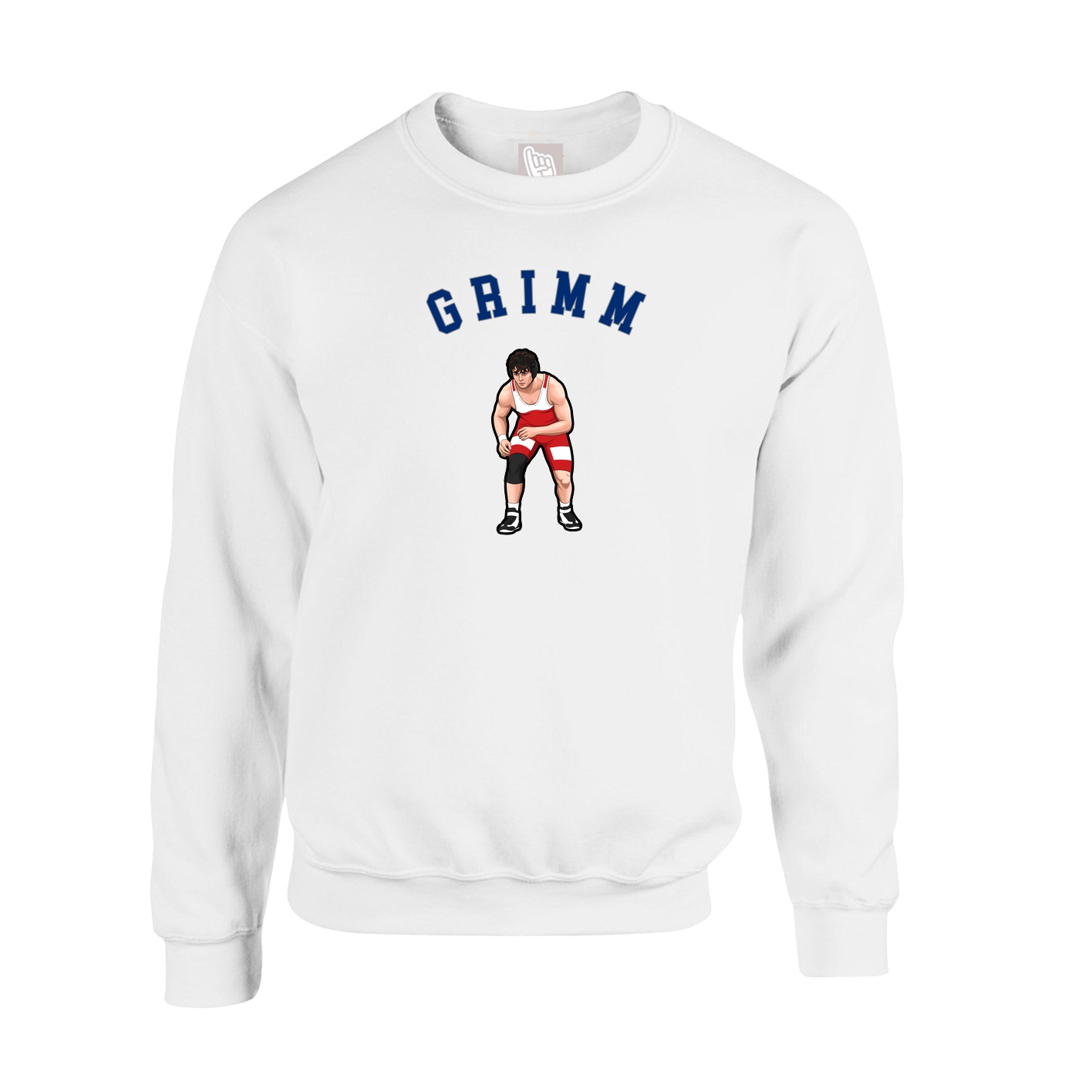 Fleece Crew — Shirsey Arch in White