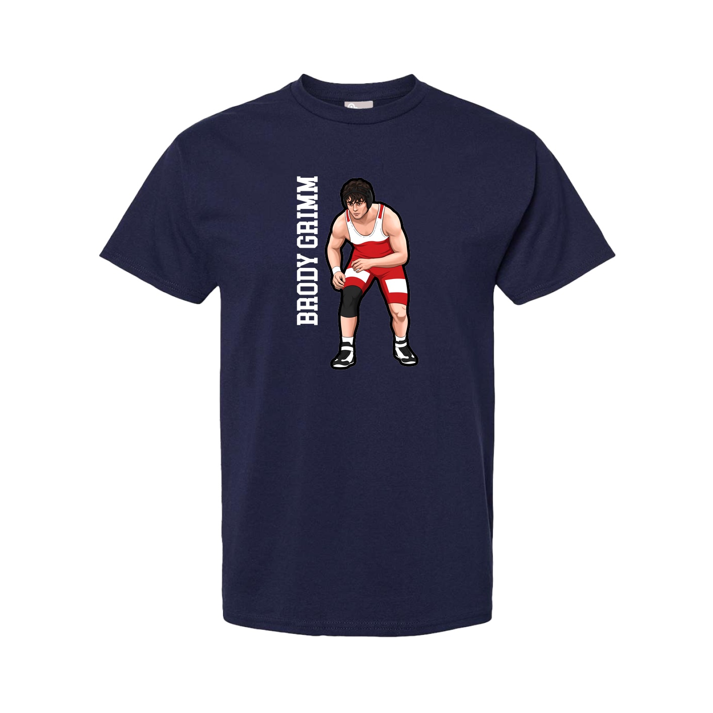Tee — Name Vertical in Navy