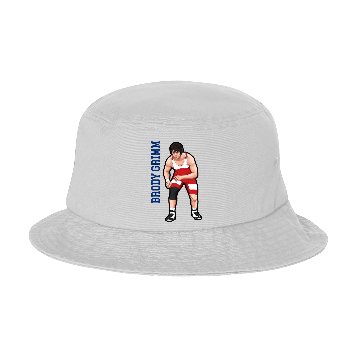 Bucket Cap — Name Vertical in White