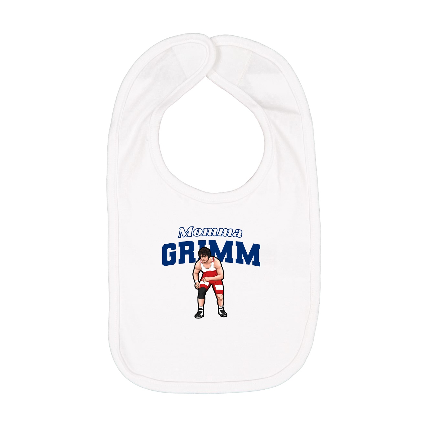 Infant Bib — Mothers Day Block in White