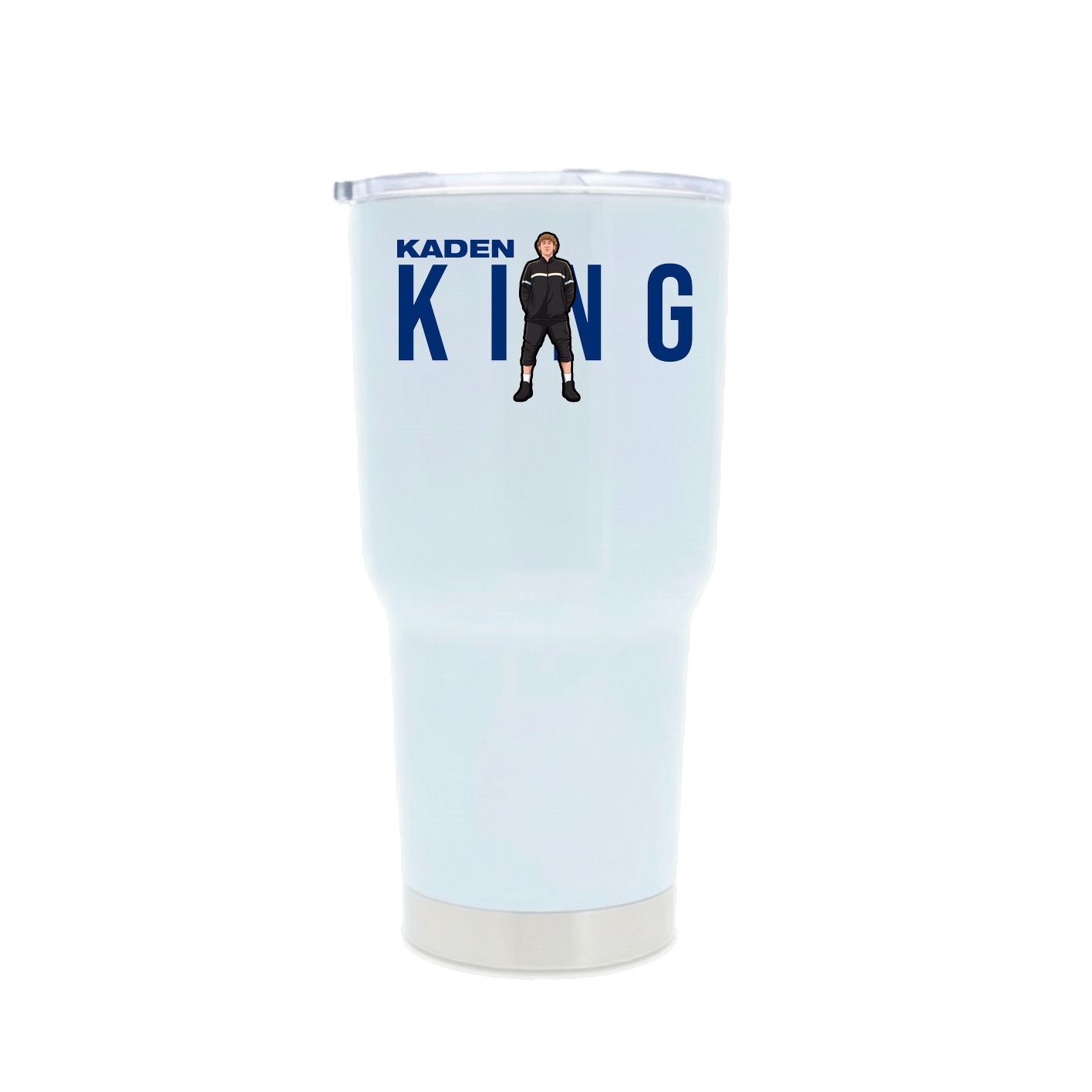 30oz Stainless Steel Tumbler — Player Name in White