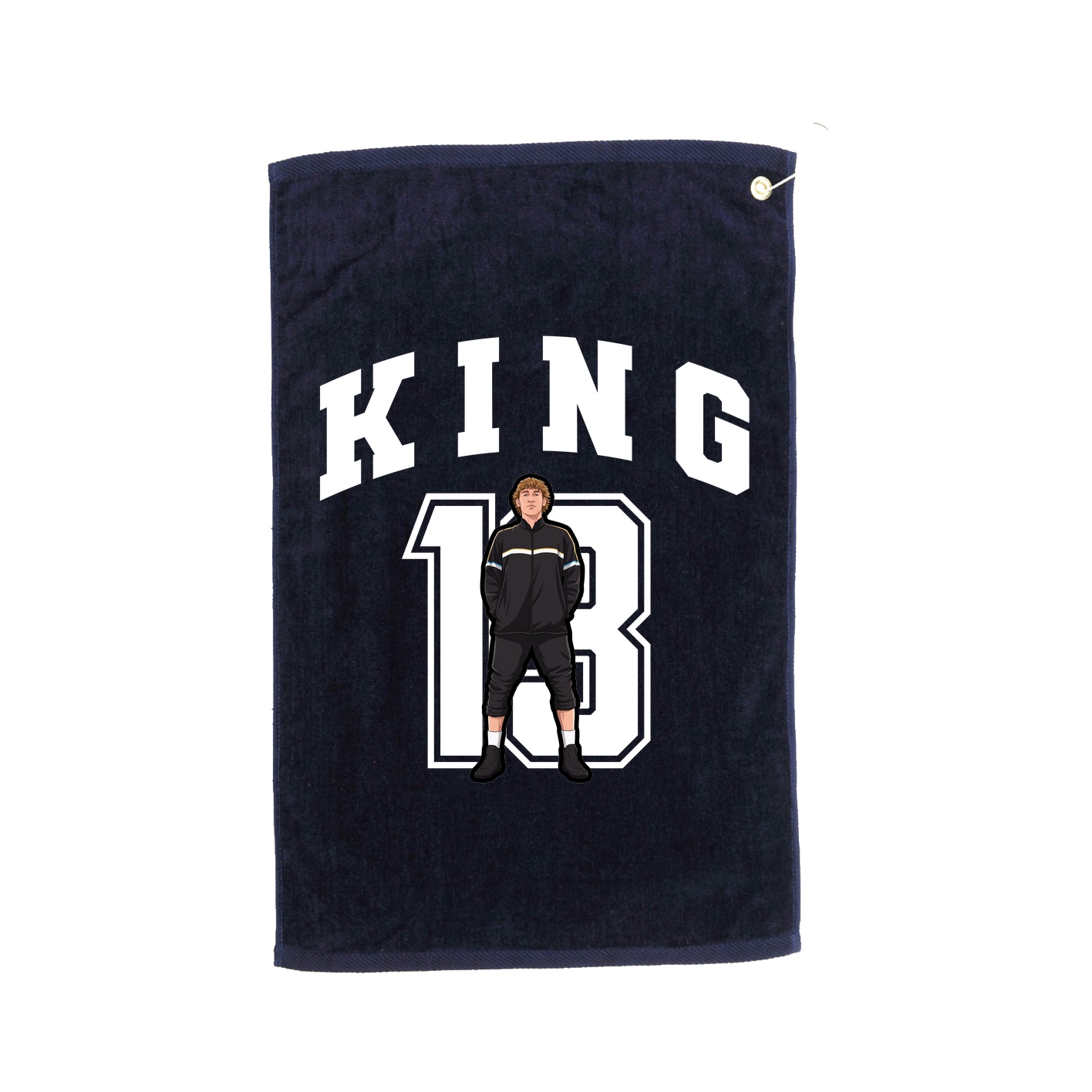 Golf Towel — Number in Navy