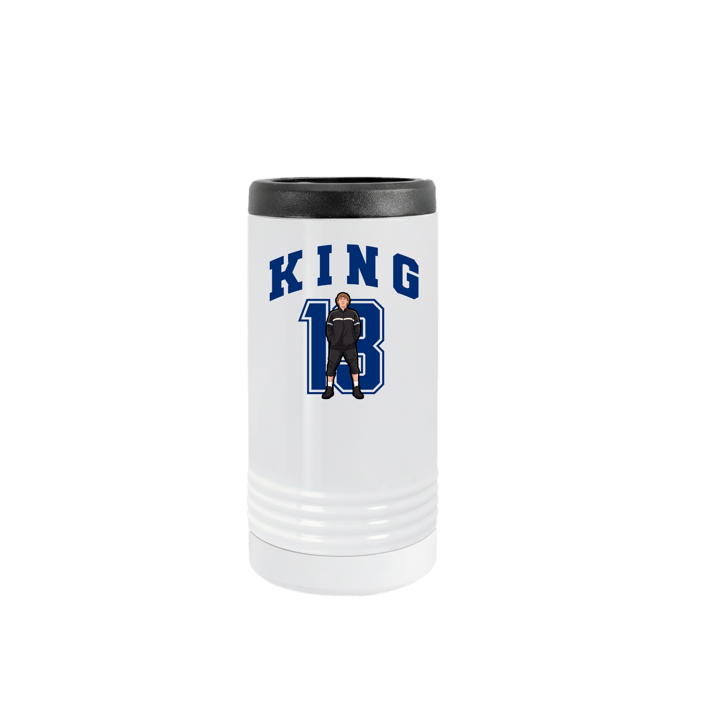 Slim Beverage Holder — Number in White