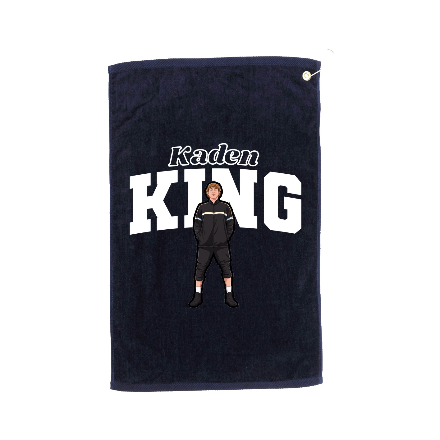Golf Towel — Name Arch in Navy