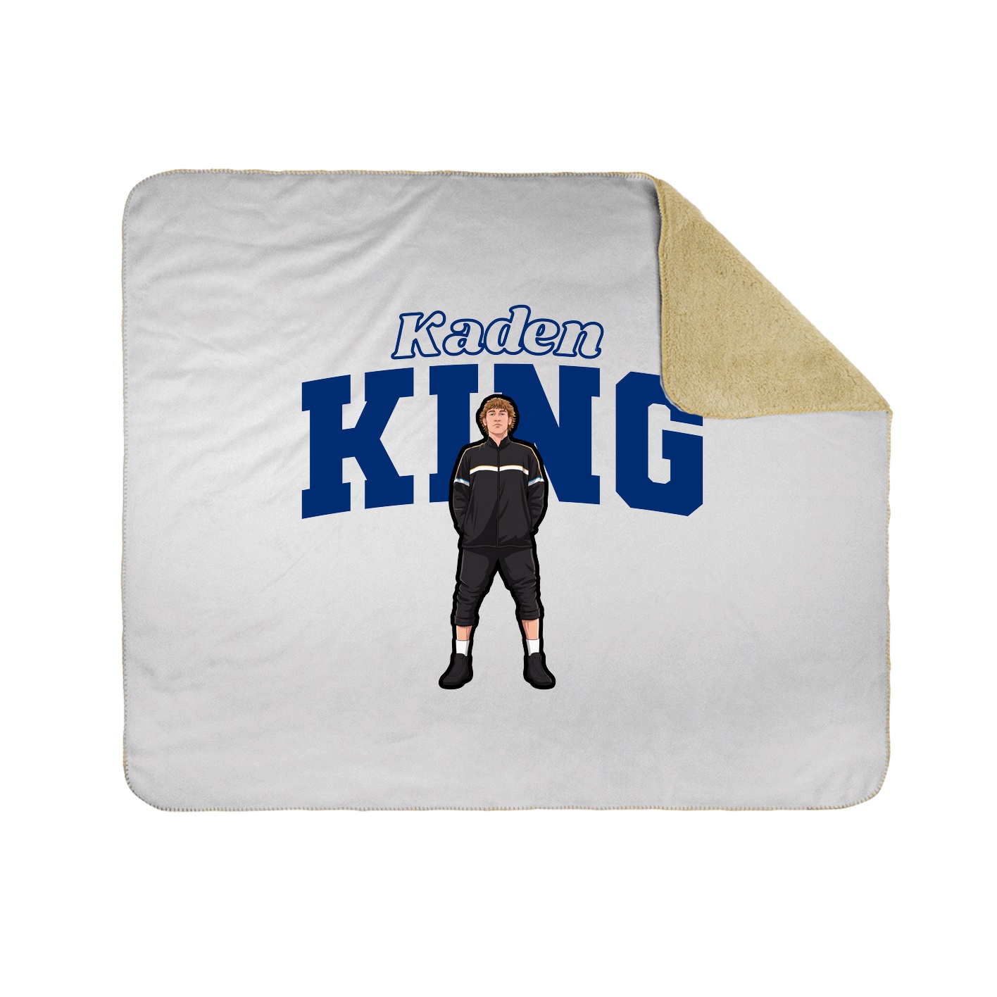Throw Blanket — Name Arch in White