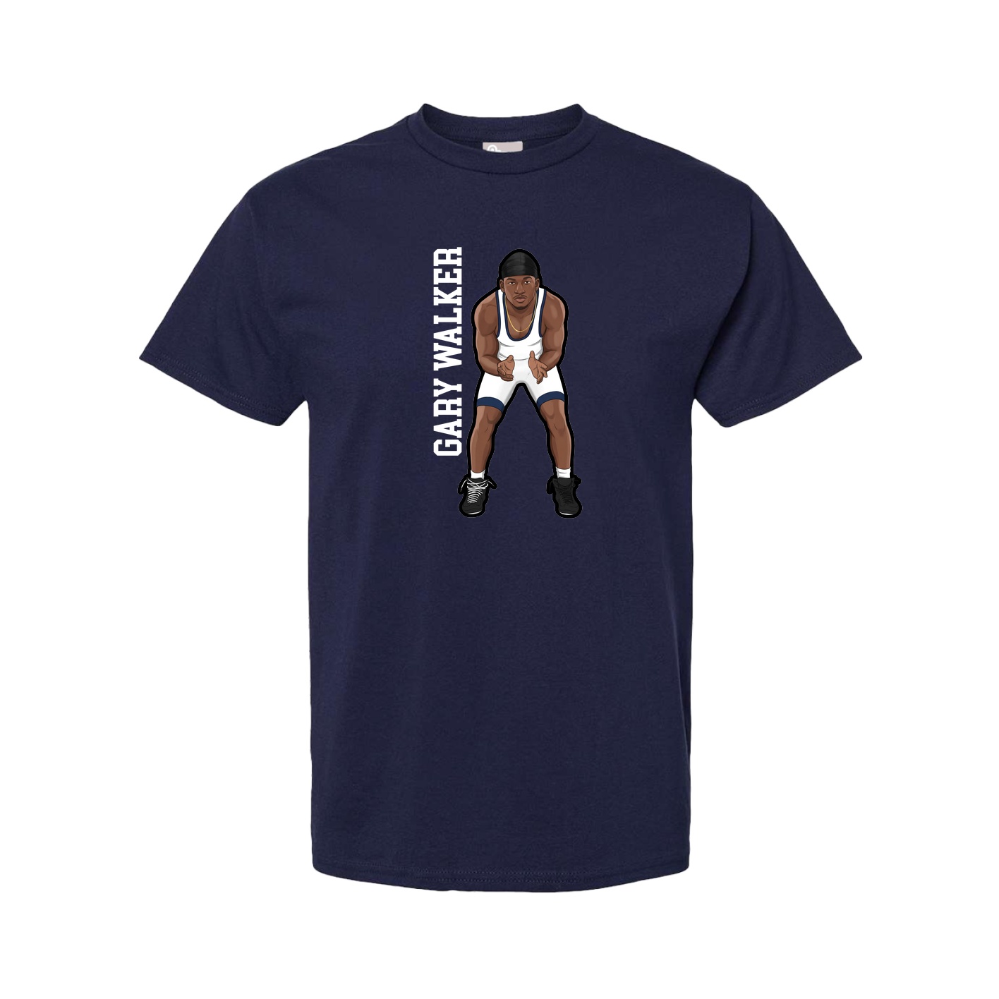 Tee — Name Vertical in Navy