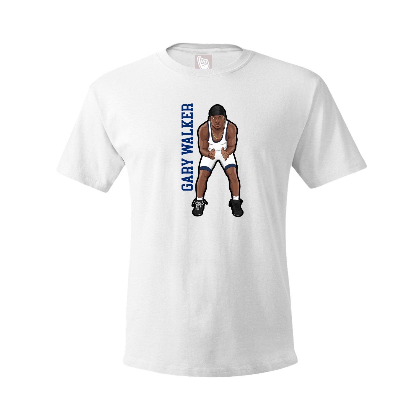 Youth Tee — Name Vertical in White