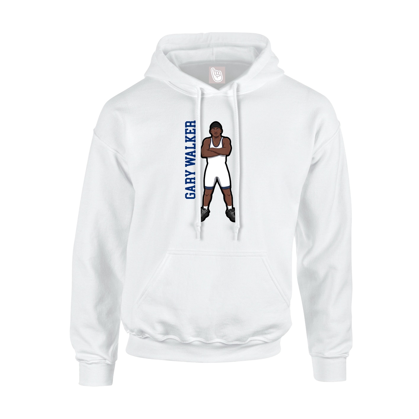 Youth Hoodie — Name Vertical in White