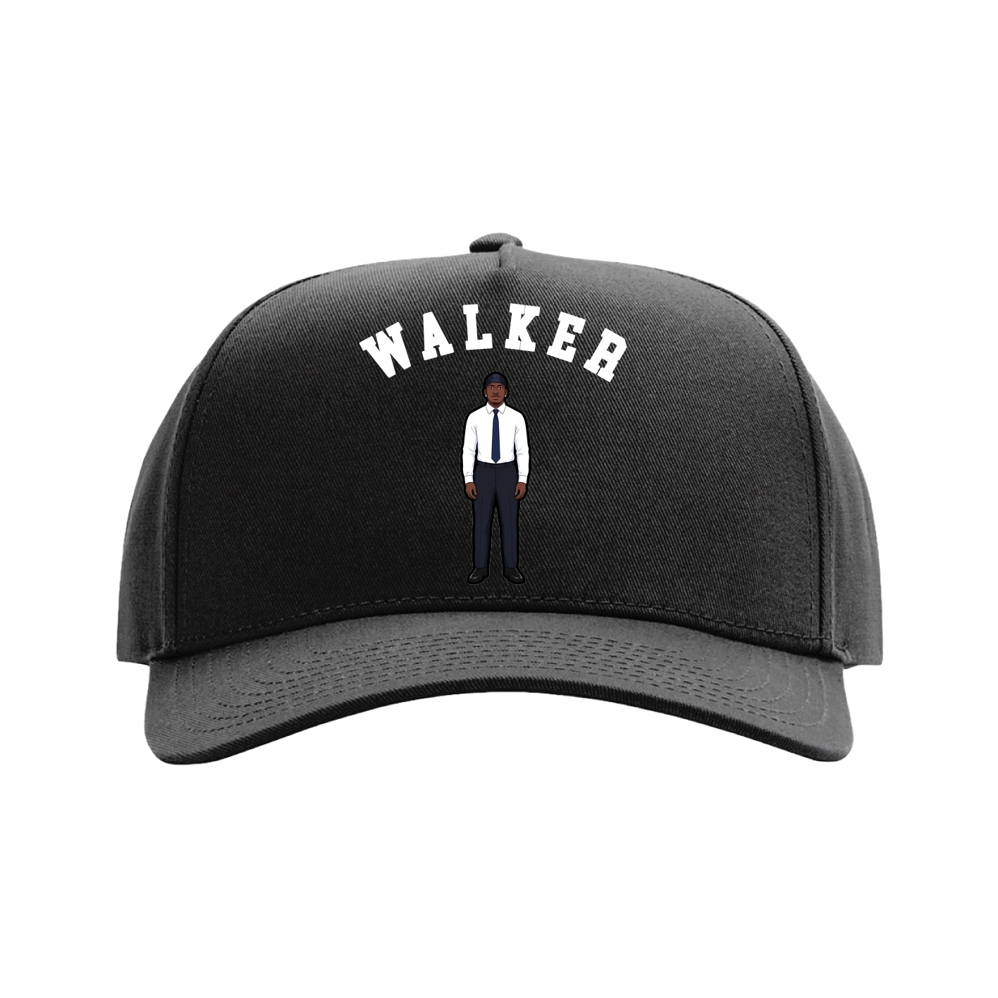 Full Fabric Five-Panel Champ Cap — Shirsey Arch in Black