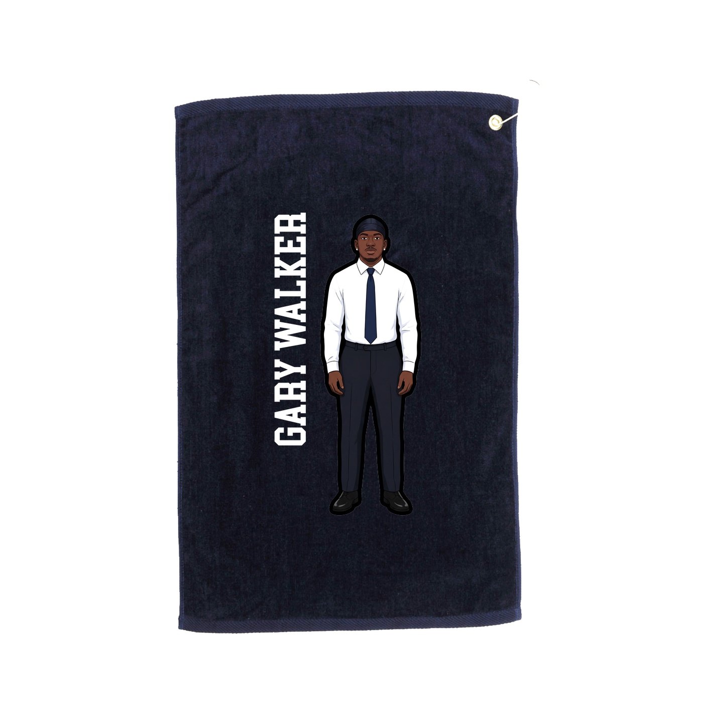 Golf Towel — Name Vertical in Navy
