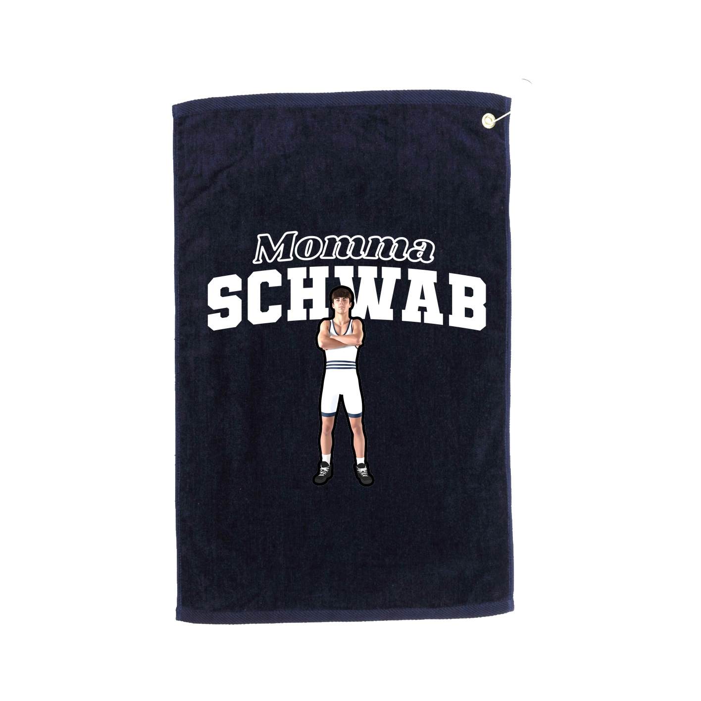 Golf Towel — Mothers Day Block in Navy