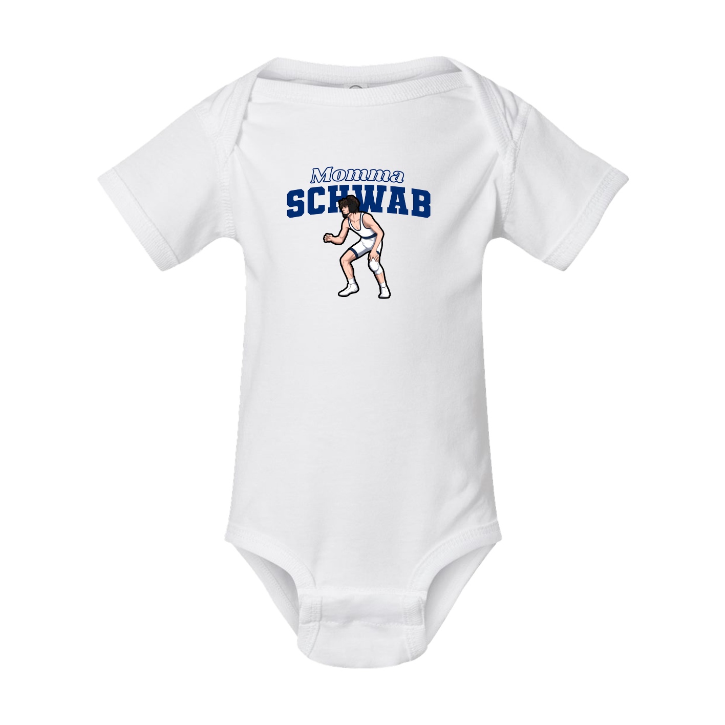 Baby Onesie — Mothers Day Block in White