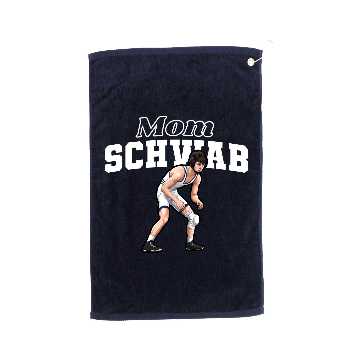 Golf Towel — Mothers Day Block in Navy