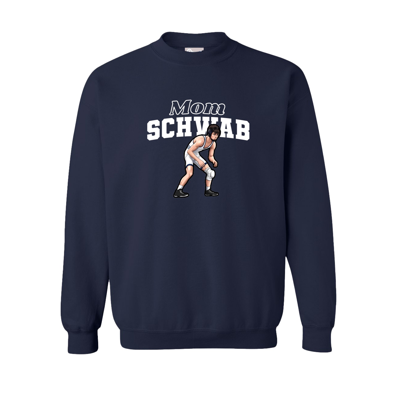Fleece Crew — Mothers Day Block in Navy