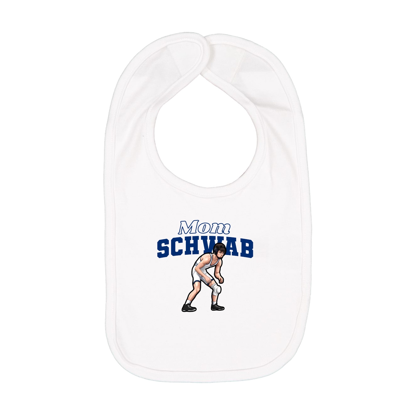 Infant Bib — Mothers Day Block in White