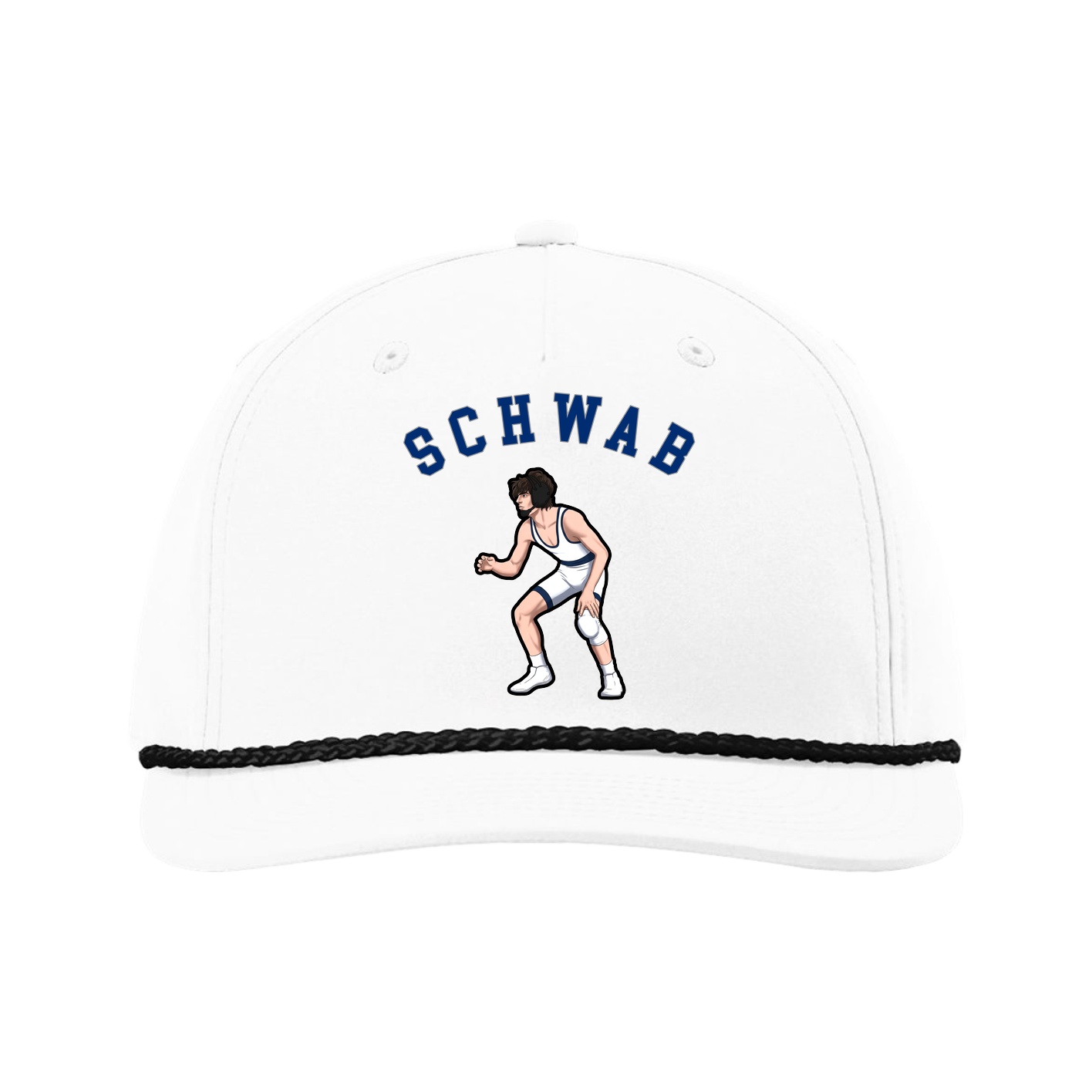 Five-Panel Classic Rope Cap — Shirsey Arch in White