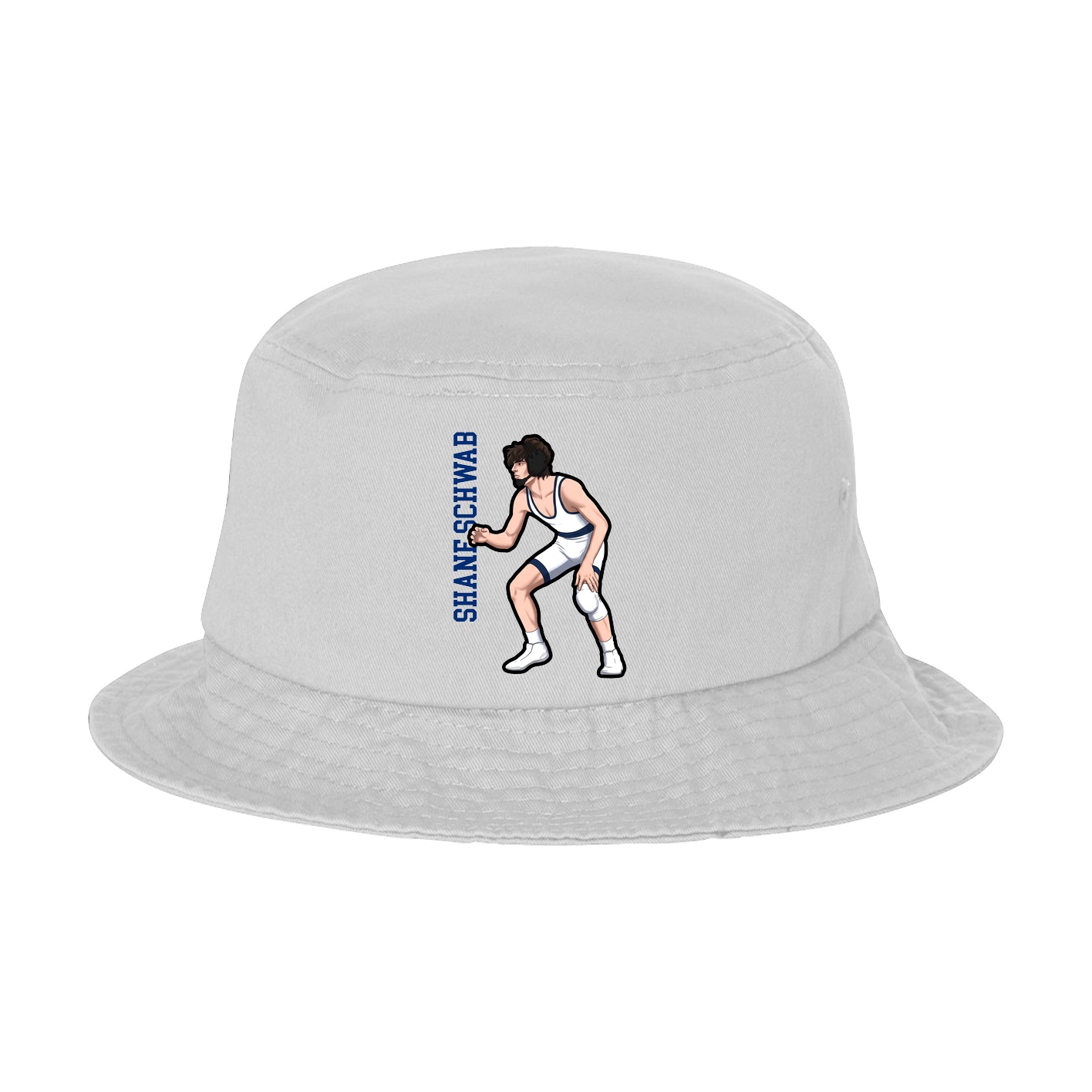 Bucket Cap — Name Vertical in White