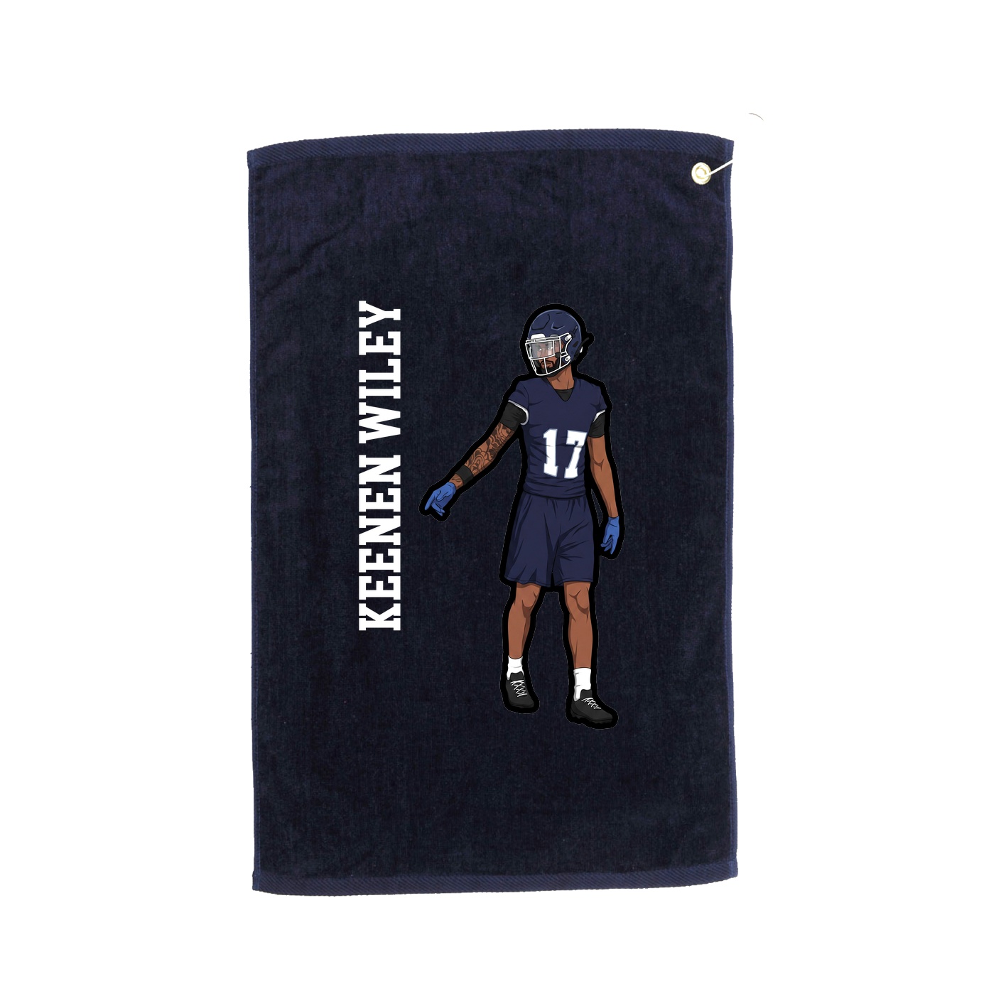 Golf Towel — Name Vertical in Navy