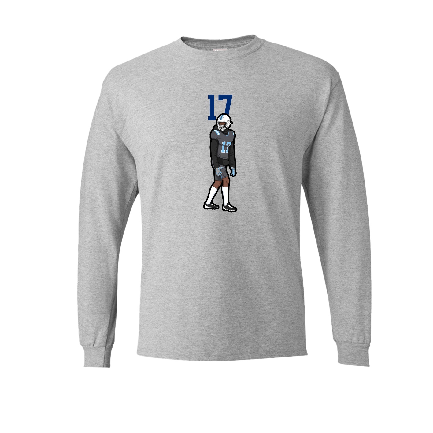 Long Sleeve Tee — Number Top in Grey