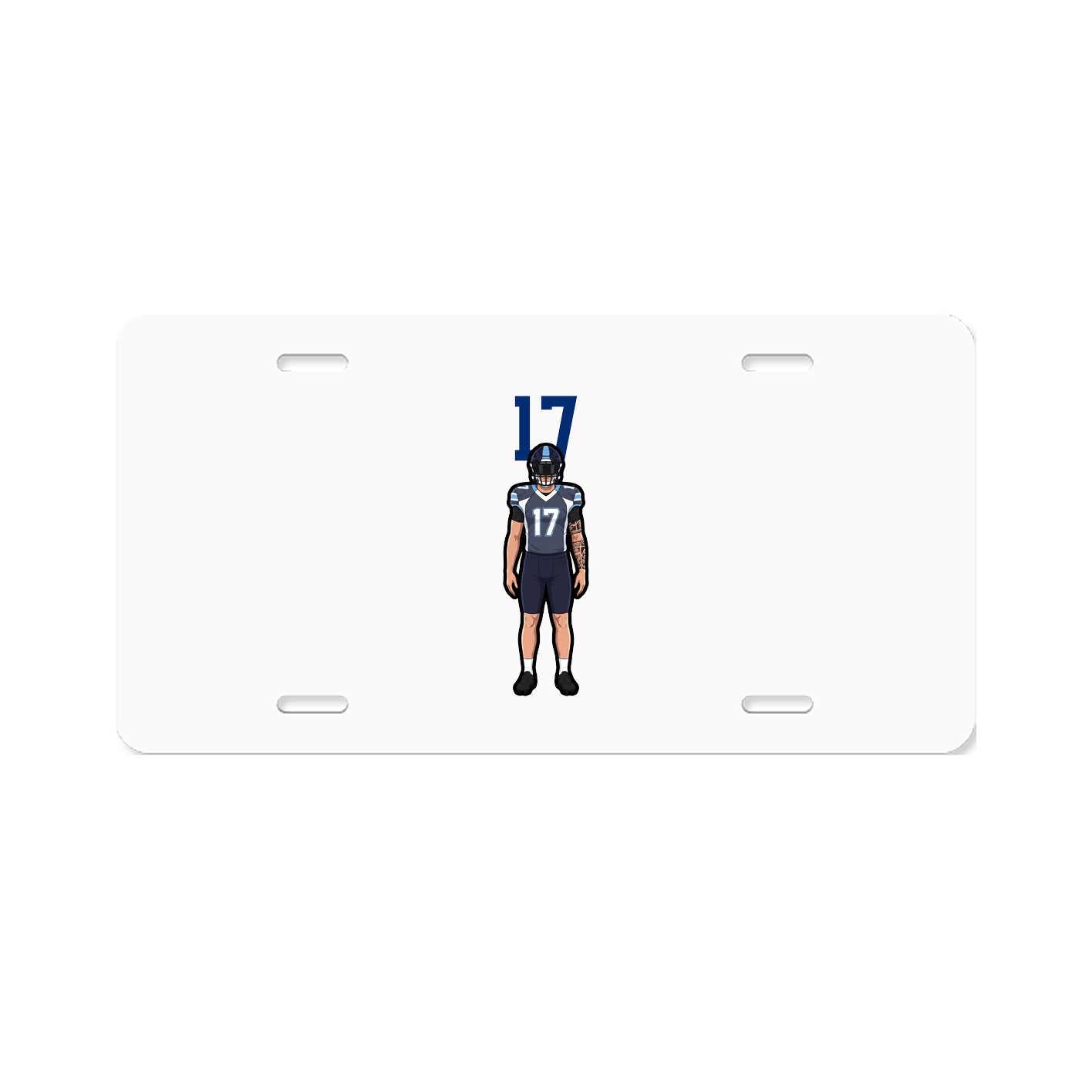 License Plate — Number Top in Classic