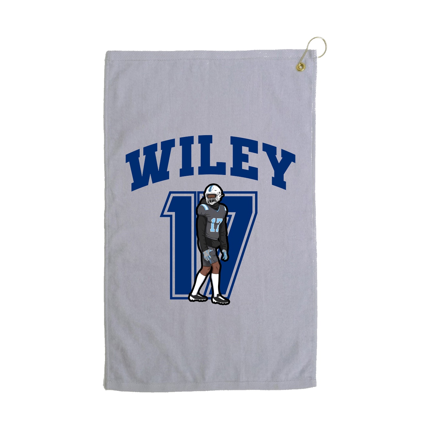 Golf Towel — Number in Grey