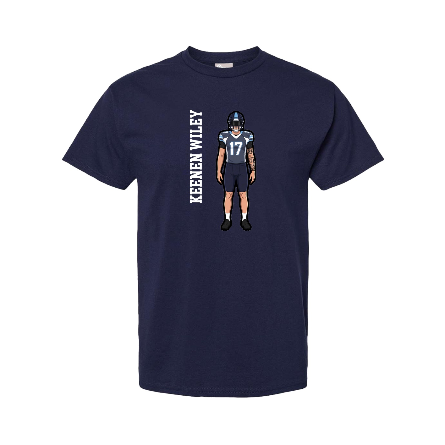 Youth Tee — Name Vertical in Navy