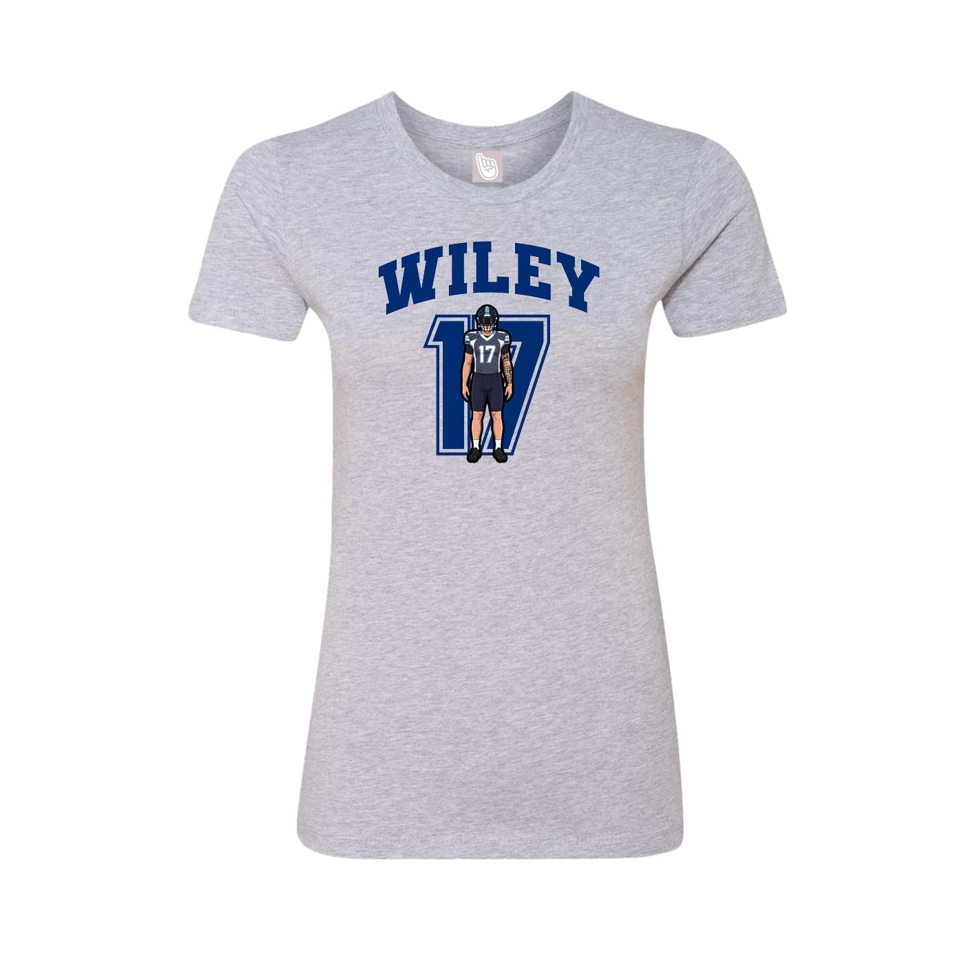 Fitted Women's Tee — Number in Grey