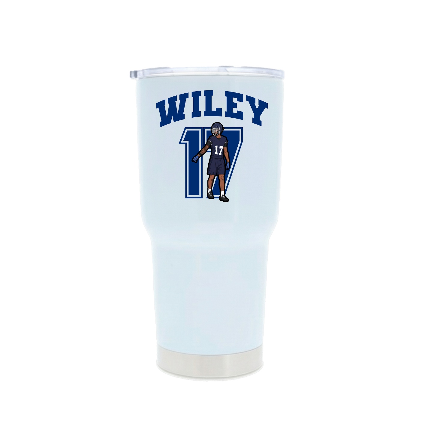 30oz Stainless Steel Tumbler — Number in White
