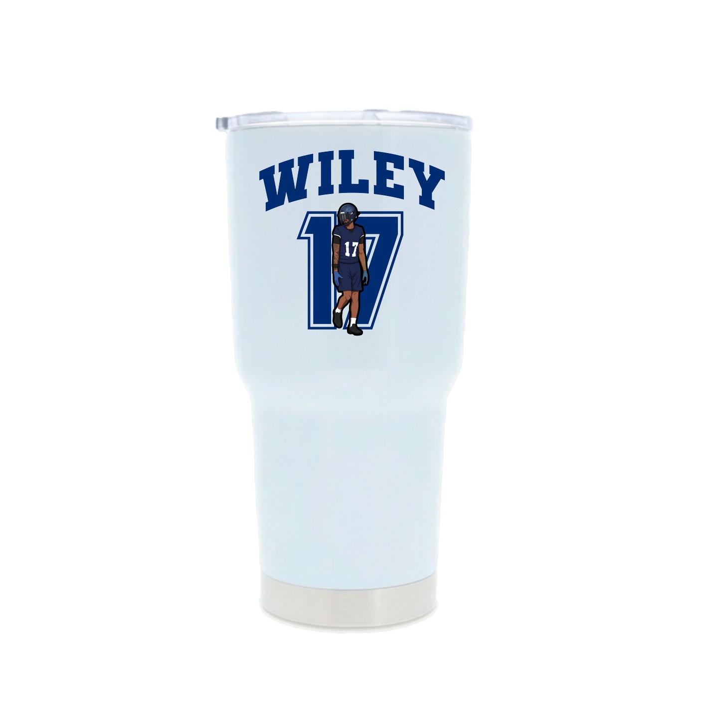 30oz Stainless Steel Tumbler — Number in White