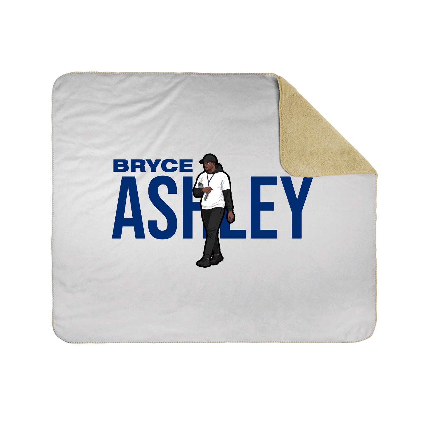 Throw Blanket — Player Name in White