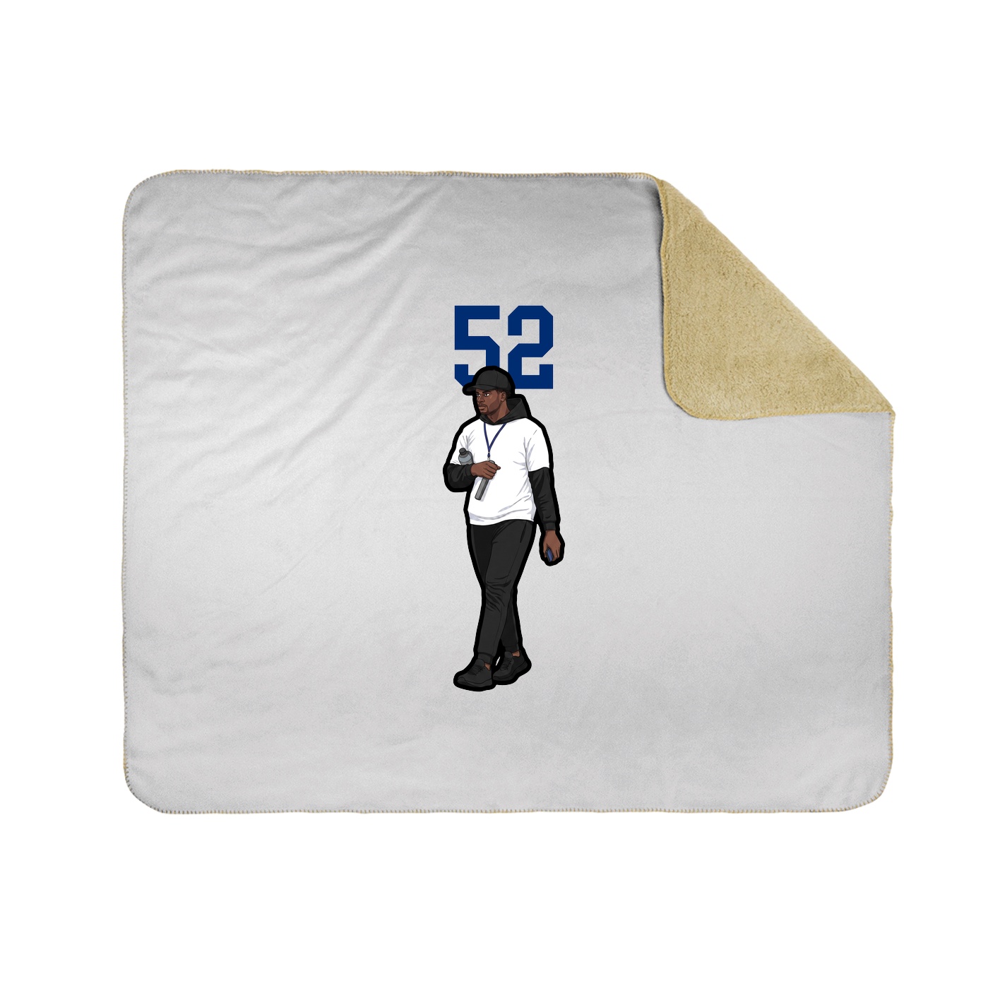 Throw Blanket — Number Top in White